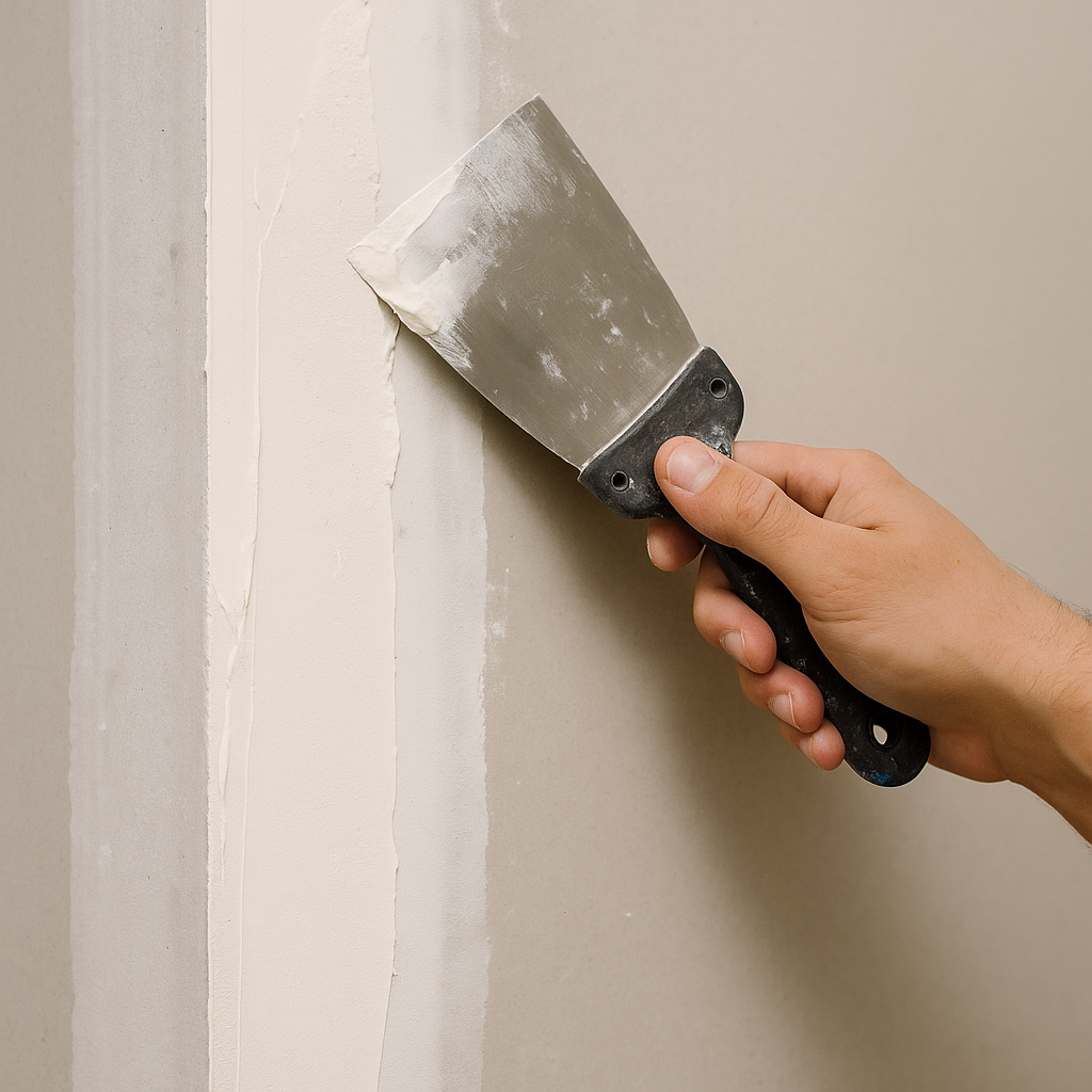 Майстер укладає ламінат у вітальні — процес монтажу підлоги